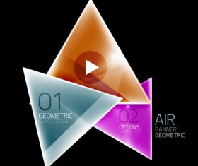 Geonetric glass modern background vector 03