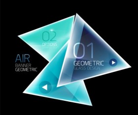 Geonetric glass modern background vector 05