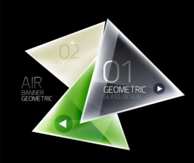 Geonetric glass modern background vector 08