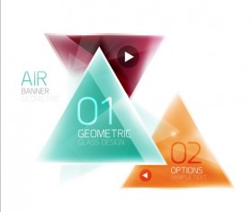 Geonetric glass modern background vector 10