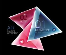 Geonetric glass modern background vector 11