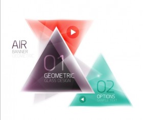 Geonetric glass modern background vector 12