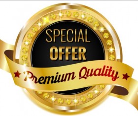 Golden with diamond premium quality labels 02