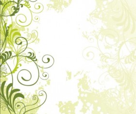 Elegant green floral vector background 02 free download