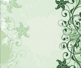 Green swan with floral vector free download