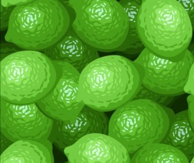 Green lemon seamless pattern vector