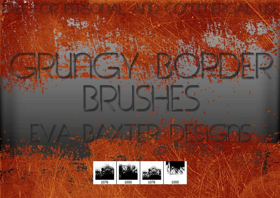 Grunge border PS brushes