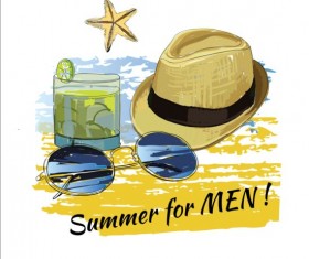 Hand drawn summer holiday backgrouns set 05