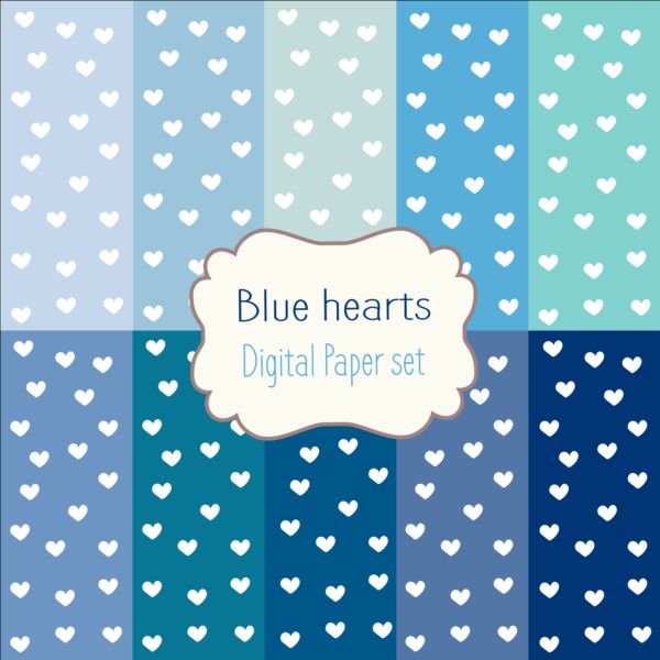 Heart paper and blue background vector