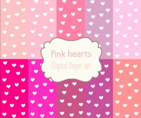 Heart paper and pink background vector