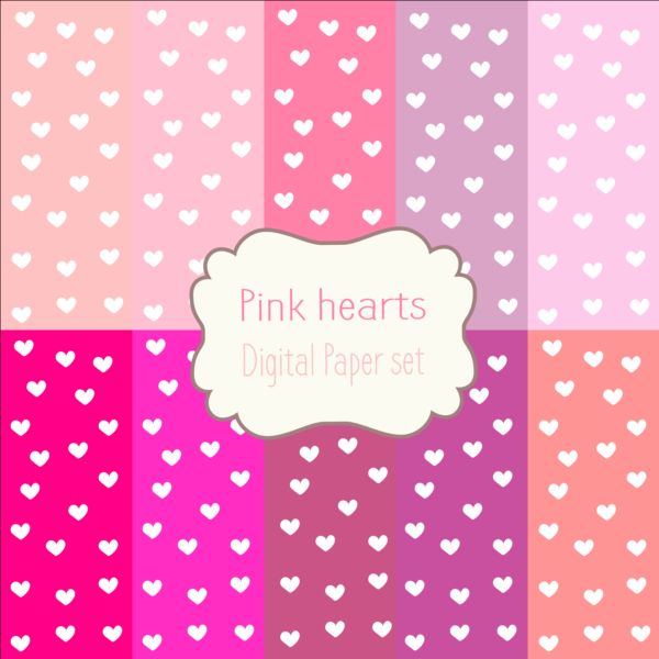 Heart paper and pink background vector