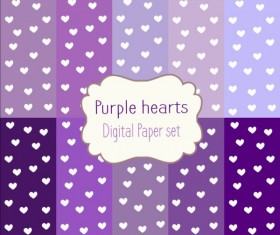 Heart paper and purple background vector