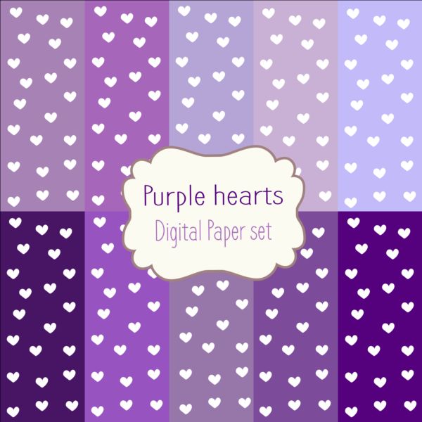 Heart paper and purple background vector
