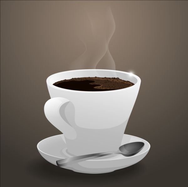 Hot coffee cup vector