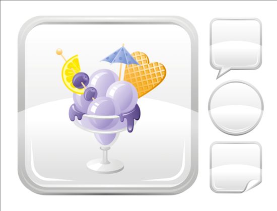 Ice cream icons creative vector 02