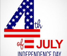 Independence Day with flag background vector 02