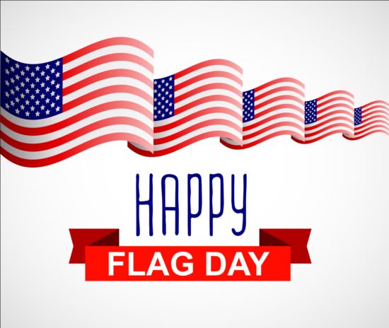 Independence Day with flag background vector 04