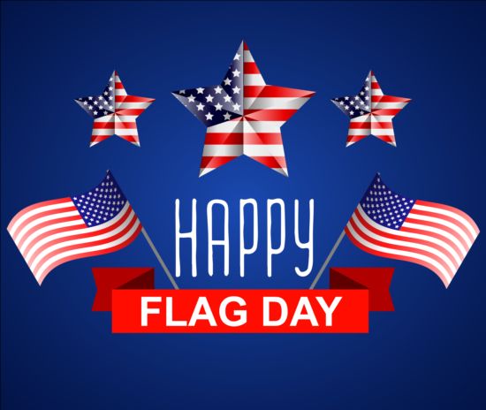 Independence Day with flag background vector 05