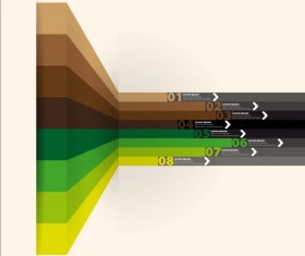 Infographics with number line template vector 01