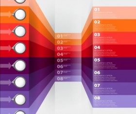 Infographics with number line template vector 05