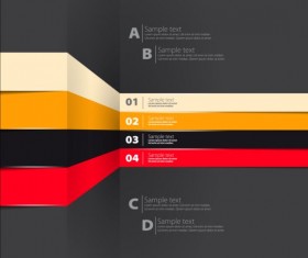 Infographics with number line template vector 09