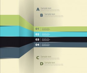 Infographics with number line template vector 10