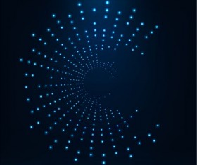 Light dots with blue tech background vector 04