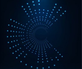 Light dots with blue tech background vector 05