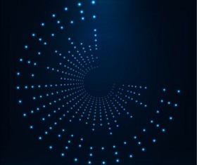 Light dots with blue tech background vector 06