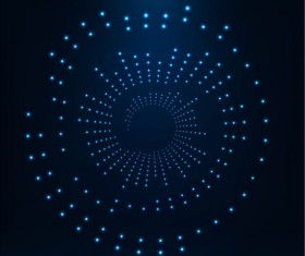 Light dots with blue tech background vector 07
