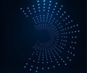 Light dots with blue tech background vector 08