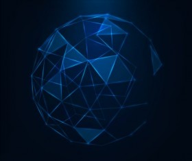 Light lines with sphere background vector 03