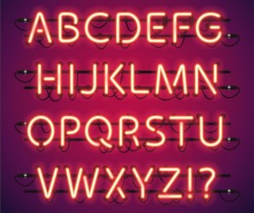 Lights with alphabet creative vector