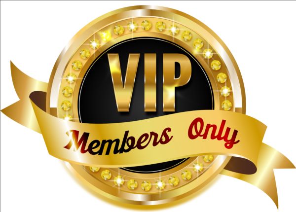 Luxury VIP golden labels vector 03