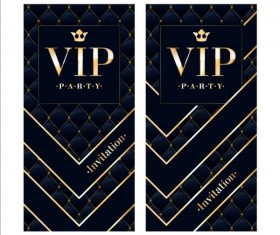 Luxury VIP invitation cards template vector 02