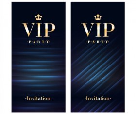 Luxury VIP invitation cards template vector 03