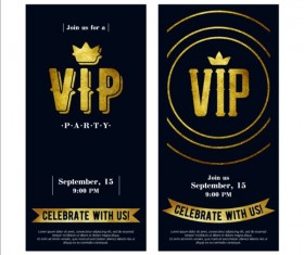 Luxury VIP invitation cards template vector 05
