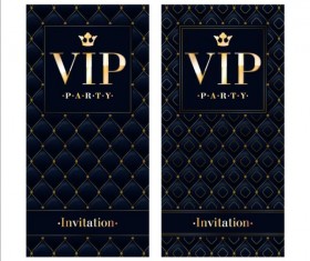 Luxury VIP invitation cards template vector 06