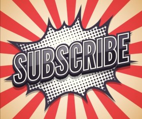 Message Subscribe comic speech bubble vector