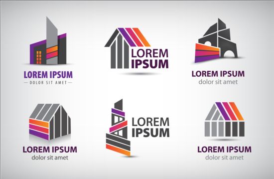 Modern building logo design vector