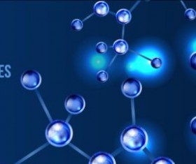 Molecules structure concept background vector 09