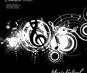 Music festival grunge background vector 01