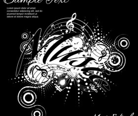 Music festival grunge background vector 06