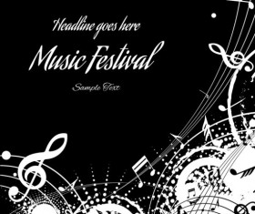 Music festival grunge background vector 07