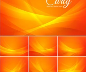 Orange curly abstract vector background
