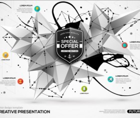 Paint stain and business template vector 03