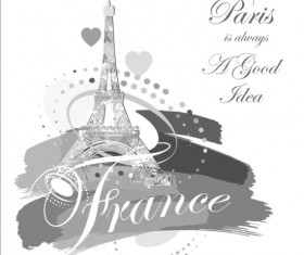 Paris eiffel tower beautiful background vector 04