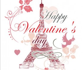 Paris eiffel tower beautiful background vector 06