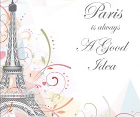 Paris eiffel tower beautiful background vector 10