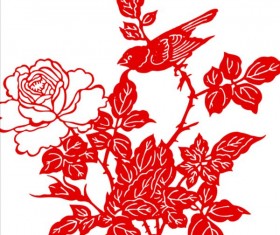 Peony and birds photoshop brushes